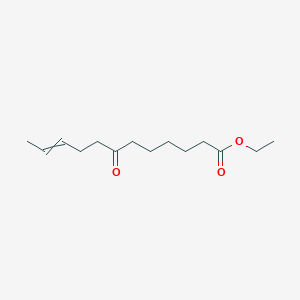 molecular formula C14H24O3 B14330067 Ethyl 7-oxododec-10-enoate CAS No. 109529-12-6