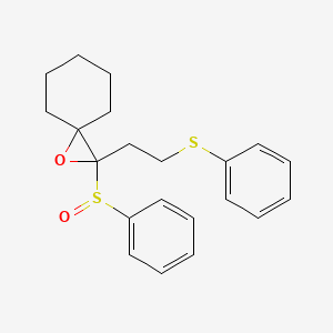 2-(Benzenesulfinyl)-2-[2-(phenylsulfanyl)ethyl]-1-oxaspiro[2.5]octane