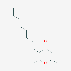 molecular formula C15H24O2 B14330092 2,6-Dimethyl-3-octyl-4H-pyran-4-one CAS No. 101960-96-7