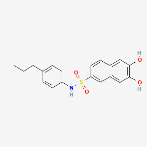 6,7-Dihydroxy-N-(4-propylphenyl)naphthalene-2-sulfonamide