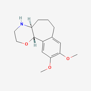 molecular formula C15H21NO3 B14330145 Benzo(6,7)cyclohept(1,2-b)(1,4)oxazine, 2,3,4,4a,5,6,7,11b-octahydro-9,10-dimethoxy-, (E)- CAS No. 105124-39-8