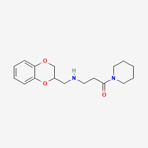 3-(((1,4-Benzodioxan-2-yl)methyl)amino)-1-piperidino-1-propanone