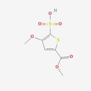 molecular formula C7H8O6S2 B1433017 3-Methoxy-5-(methoxycarbonyl)thiophene-2-sulfonic acid CAS No. 1384431-25-7