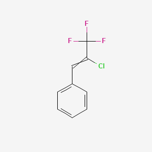 molecular formula C9H6ClF3 B14330184 Benzene, (2-chloro-3,3,3-trifluoro-1-propenyl)- CAS No. 104696-00-6