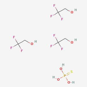 molecular formula C6H12F9O6PS B14330194 2,2,2-Trifluoroethanol;trihydroxy(sulfanylidene)-lambda5-phosphane CAS No. 101153-71-3