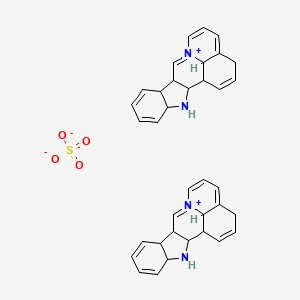 molecular formula C36H38N4O4S B14330207 Benz(ij)indolo(2,3-b)quinolizin-7-ium, hemisulfate CAS No. 100447-48-1