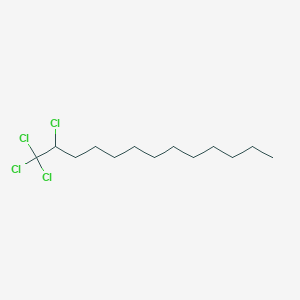 molecular formula C13H24Cl4 B14330209 1,1,1,2-Tetrachlorotridecane CAS No. 96621-01-1