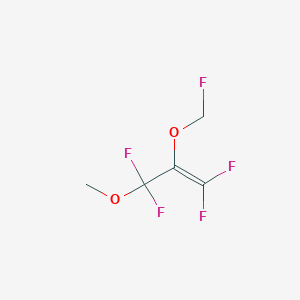 molecular formula C5H5F5O2 B14330216 1,1,3,3-Tetrafluoro-2-(fluoromethoxy)-3-methoxyprop-1-ene CAS No. 111607-90-0