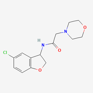 N-(5-Chloro-2,3-dihydro-1-benzofuran-3-yl)-2-(morpholin-4-yl)acetamide