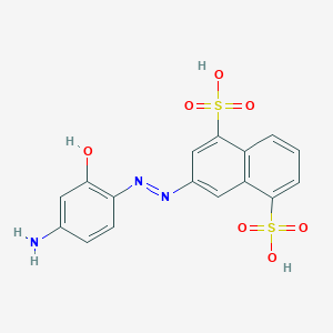 3-[2-(4-Amino-6-oxocyclohexa-2,4-dien-1-ylidene)hydrazinyl]naphthalene-1,5-disulfonic acid