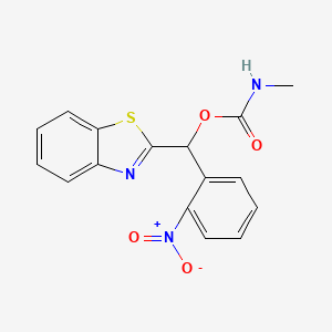 (1,3-Benzothiazol-2-yl-(2-nitrophenyl)methyl) N-methylcarbamate