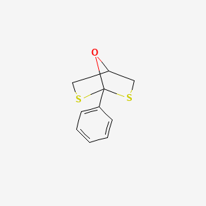 molecular formula C10H10OS2 B14330314 1-Phenyl-7-oxa-2,6-dithiabicyclo[2.2.1]heptane CAS No. 106182-79-0