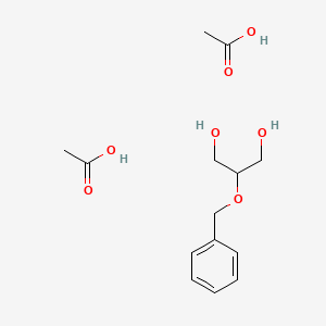 molecular formula C14H22O7 B14330341 Acetic acid;2-phenylmethoxypropane-1,3-diol CAS No. 105409-38-9