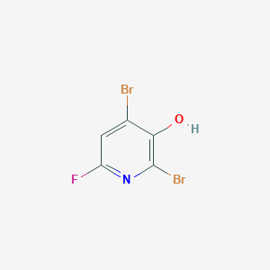 molecular formula C5H2Br2FNO B1433035 2,4-二溴-6-氟吡啶-3-醇 CAS No. 1421602-80-3