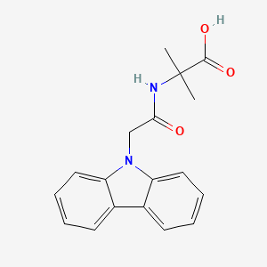 molecular formula C18H18N2O3 B14330350 N-[(9H-Carbazol-9-yl)acetyl]-2-methylalanine CAS No. 101067-04-3