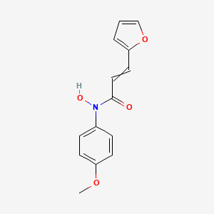 molecular formula C14H13NO4 B14330374 3-(Furan-2-yl)-N-hydroxy-N-(4-methoxyphenyl)prop-2-enamide CAS No. 110606-21-8