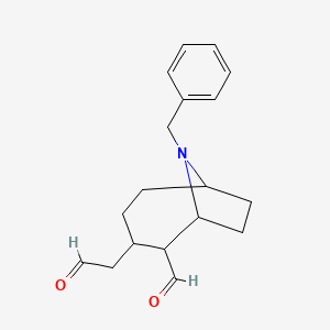 9-Benzyl-3-(2-oxoethyl)-9-azabicyclo[4.2.1]nonane-2-carbaldehyde