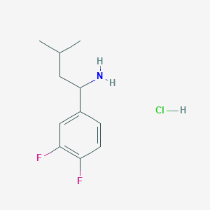 molecular formula C11H16ClF2N B1433039 1-(3,4-二氟苯基)-3-甲基丁-1-胺盐酸盐 CAS No. 1219455-80-7