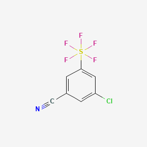molecular formula C7H3ClF5NS B1433040 3-氯-5-(五氟硫代)苯甲腈 CAS No. 159727-28-3