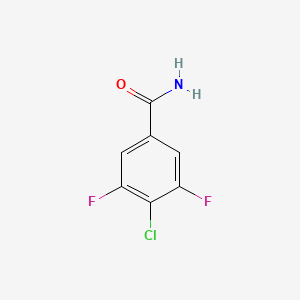 molecular formula C7H4ClF2NO B1433041 4-氯-3,5-二氟苯甲酰胺 CAS No. 1431329-78-0