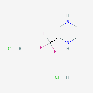 molecular formula C5H11Cl2F3N2 B1433046 (S)-2-Trifluoromethyl-piperazine dihydrochloride CAS No. 1427203-58-4