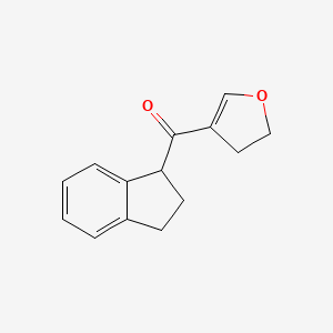 molecular formula C14H14O2 B14330462 (4,5-Dihydrofuran-3-yl)(2,3-dihydro-1H-inden-1-yl)methanone CAS No. 108939-81-7