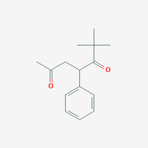 molecular formula C15H20O2 B14330479 6,6-Dimethyl-4-phenylheptane-2,5-dione CAS No. 105592-04-9