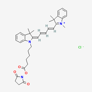 molecular formula C36H42ClN3O4 B1433050 氰基5 NHS 酯（氯化物） CAS No. 1393470-85-3