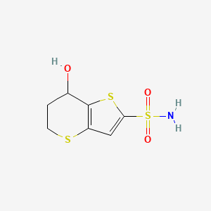 6,7-Dihydro-7-hydroxy-5H-thieno[3,2-b]thiopyran-2-sulfonamide