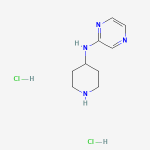 molecular formula C9H16Cl2N4 B1433052 N-(Piperidin-4-yl)pyrazin-2-amine dihydrochloride CAS No. 1448854-99-6