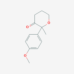 2-(4-Methoxyphenyl)-2-methyloxan-3-one