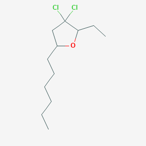 3,3-Dichloro-2-ethyl-5-hexyloxolane