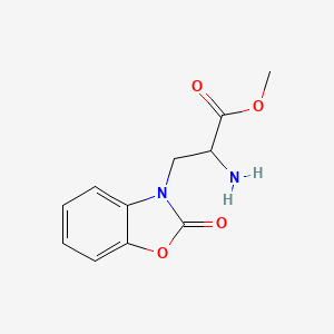 molecular formula C11H12N2O4 B1433059 methyl 2-amino-3-(2-oxobenzo[d]oxazol-3(2H)-yl)propanoate CAS No. 1706419-10-4