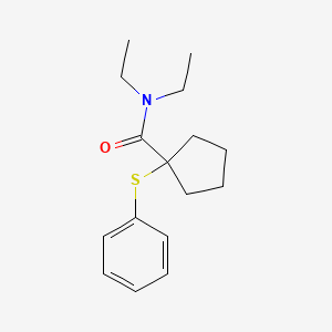 molecular formula C16H23NOS B14330590 Cyclopentanecarboxamide, N,N-diethyl-1-(phenylthio)- CAS No. 101329-89-9