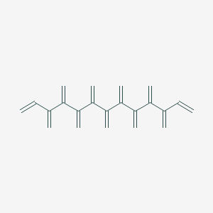 molecular formula C22H24 B14330592 3,4,5,6,7,8,9,10,11-Nonamethylidenetrideca-1,12-diene CAS No. 111737-07-6