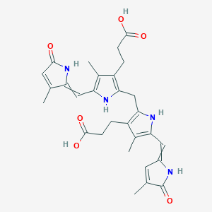 3-[2-[[3-(2-carboxyethyl)-4-methyl-5-[(3-methyl-5-oxopyrrol-2-ylidene)methyl]-1H-pyrrol-2-yl]methyl]-4-methyl-5-[(4-methyl-5-oxopyrrol-2-ylidene)methyl]-1H-pyrrol-3-yl]propanoic acid