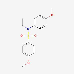 molecular formula C16H19NO4S B14330693 N-Ethyl-4-methoxy-N-(4-methoxyphenyl)benzene-1-sulfonamide CAS No. 97637-06-4