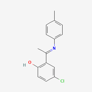 Phenol, 4-chloro-2-[1-[(4-methylphenyl)imino]ethyl]-