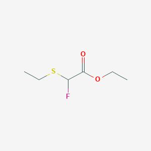 molecular formula C6H11FO2S B14330709 Ethyl (ethylsulfanyl)(fluoro)acetate CAS No. 106372-58-1