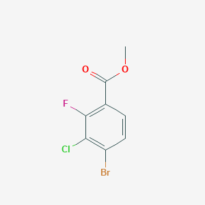 molecular formula C8H5BrClFO2 B1433071 4-溴-3-氯-2-氟苯甲酸甲酯 CAS No. 1427440-57-0