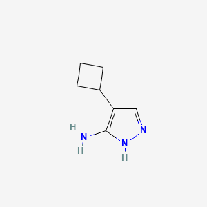 molecular formula C7H11N3 B1433073 4-环丁基-1H-吡唑-3-胺 CAS No. 1707602-39-8
