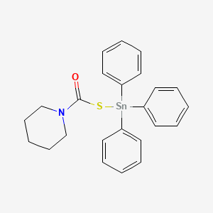 1-{[(Triphenylstannyl)sulfanyl]carbonyl}piperidine