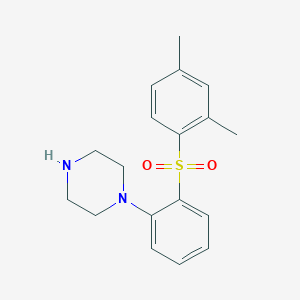 molecular formula C18H22N2O2S B1433075 1-[2-(2,4-二甲苯磺酰基苯基)哌嗪 CAS No. 1639263-80-1