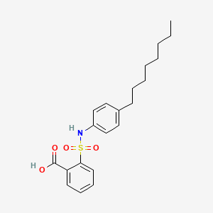 molecular formula C21H27NO4S B14330805 2-[(4-Octylphenyl)sulfamoyl]benzoic acid CAS No. 98644-87-2