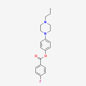 molecular formula C20H23FN2O2 B14330824 4-(4-Propylpiperazin-1-yl)phenyl 4-fluorobenzoate CAS No. 105745-91-3