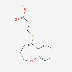 molecular formula C13H14O3S B14330842 3-[(2,3-Dihydro-1-benzoxepin-5-yl)sulfanyl]propanoic acid CAS No. 105797-54-4