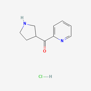 molecular formula C10H13ClN2O B1433086 Pyridin-2-yl(pyrrolidin-3-yl)methanone hydrochloride CAS No. 1823495-75-5