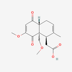 1-Naphthaleneacetic acid, 1,4,4a,5,8,8a-hexahydro-7-methoxy-8a-(methoxymethyl)-2-methyl-5,8-dioxo-, (1alpha,4abeta,8abeta)-