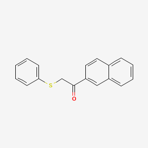 molecular formula C18H14OS B14330880 1-(Naphthalen-2-yl)-2-(phenylsulfanyl)ethan-1-one CAS No. 110144-97-3