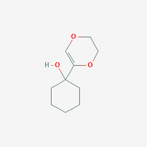 molecular formula C10H16O3 B14330889 Cyclohexanol, 1-(5,6-dihydro-1,4-dioxin-2-yl)- CAS No. 101823-09-0